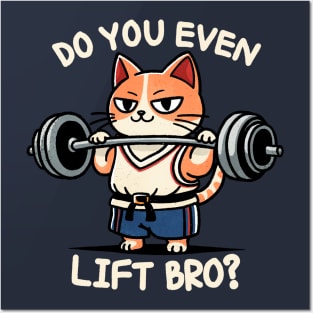 Weight lifting kitty Posters and Art
